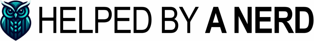 Helped by a nerd logo