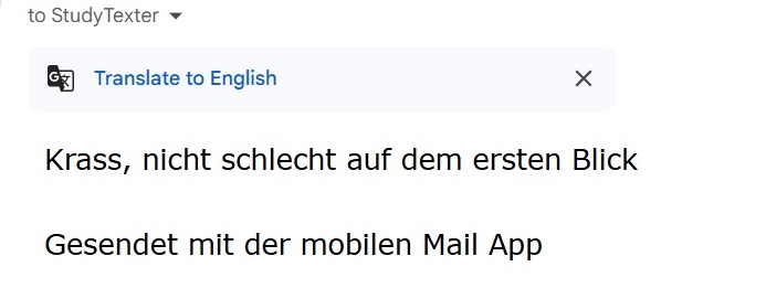 Krass, nicht schlecht