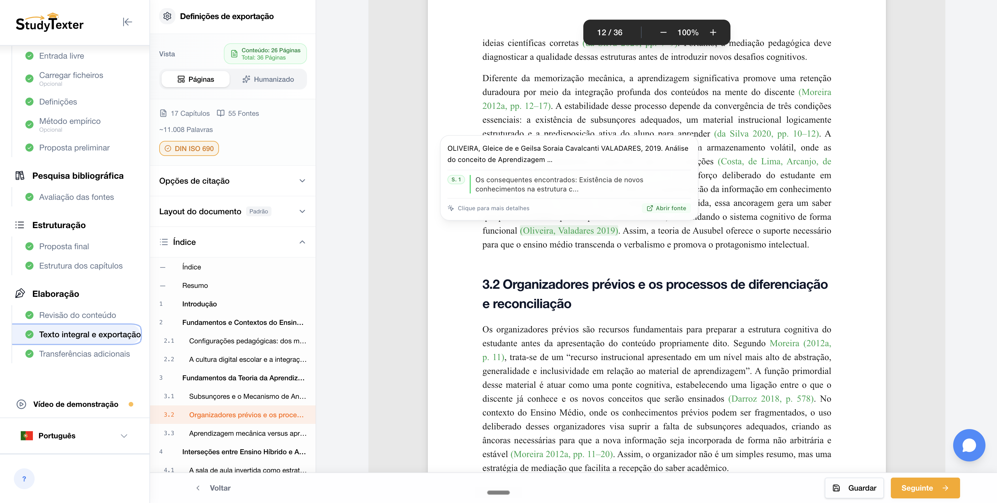 StudyTexter — artigo cientifico pronto no editor com referencias DOI